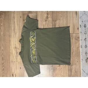 Sideout Vintage Graphic T-Shirt - Faded Green Dragon With Sleeve Logo